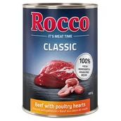 Mokra karma dla psów - Rocco Classic, 6 x 400 g w super cenie! - Wołowina i serca drobiowe - miniaturka - grafika 1
