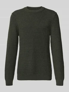 Sweter z dzianiny kroju regular fit z mieszanki bawełny - Swetry męskie - miniaturka - grafika 1