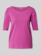 Koszulki i topy damskie - T-shirt z marszczeniami - miniaturka - grafika 1