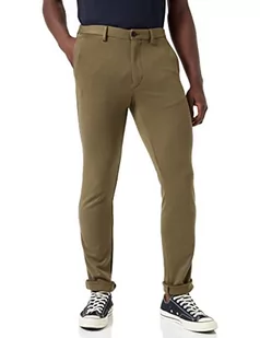 Tommy Hilfiger Bleecker Mdrn Chino Jersey Spodnie Męskie, Armia zielona, 29W / 36L - Spodnie męskie - miniaturka - grafika 1