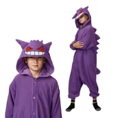 Stroje karnawałowe - Piżama Onesie Kigurumi Kostium Przebranie Pokemon Gengar Dzieci 125 - 135cm - miniaturka - grafika 1
