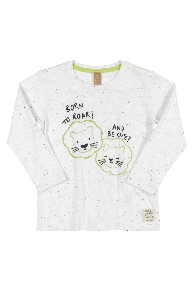 Chłopięca bluzka z długim rękawem biała Up Baby