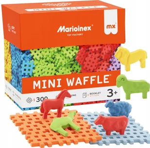 Kreatywne Klocki Marioinex Wafle Mini, 308 el, w tym 2 podstawy, 6 zwierząt - Klocki Kreatywne Klocki Marioinex Wafle Mini, 308 el, w tym 2 podstawy, 6 zwierząt - Klocki - miniaturka - grafika 1