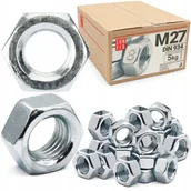 Śruby i nakrętki - Nakrętka sześciokątna M27 6-kątna metryczna DIN 934 ocynk kl. 8 5kg - miniaturka - grafika 1