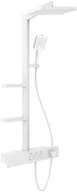 Zestawy prysznicowe - Mexen Saxx zestaw prysznicowy natynkowy z deszczownicą i baterią, biały - 78102-20 - miniaturka - grafika 1