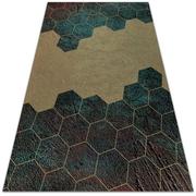 Dywany - Modny winylowy dywan Betonowe heksagony 140x210 cm - miniaturka - grafika 1