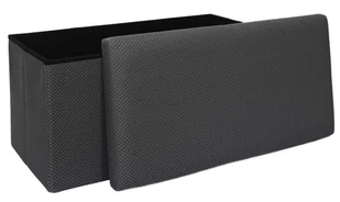 Pufa MELLOW siedzisko ze schowkiem szara - Pufy i podnóżki - miniaturka - grafika 1