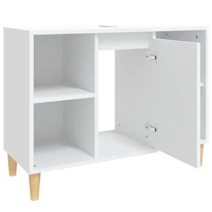 Szafka pod umywalkę, biała, 80x33x60 cm Lumarko! - Toaletki - miniaturka - grafika 8