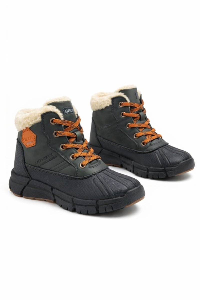 GEOX KOZAKI DZIECIĘCE CZARNE Z OCIEPLINĄ PODESZWA FLEX 34 I4A
