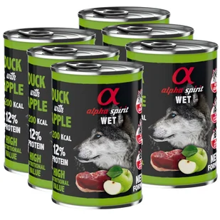 ALPHA SPIRIT Kaczka z jabłkiem 6x400g - Mokra karma dla psów - miniaturka - grafika 1