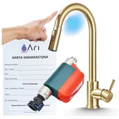 Baterie kuchenne - Bateria Kuchenna 2-drożna Sensoryczna z Wyciąganą Wylewką Kran Do Kuchni TOTTO - SZCZOTKOWANY ZŁOTY - miniaturka - grafika 1