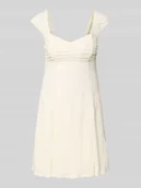 Sukienki - Sukienka mini taliowana z marszczeniem model ‘HELDA’ - miniaturka - grafika 1