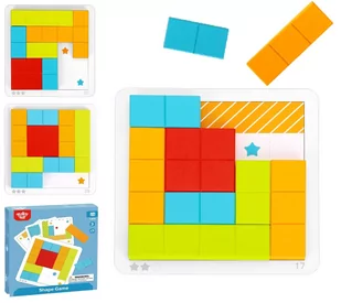 Tooky Toy TOOKY TOY Gra Kształty Układanka Klocki Plansze 25 el. TL676 - Układanki dla dzieci - miniaturka - grafika 1