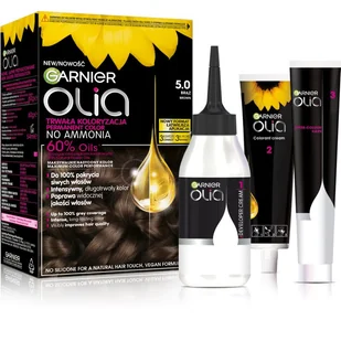 GARNIER OLIA TRWAŁA FARBA DO WŁOSÓW BEZ AMONIAKU 5.0 BRĄZ - Farby do włosów i szampony koloryzujące - miniaturka - grafika 1