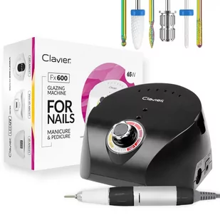 Frezarka do manicure Clavier FX 600 65W 35000 obr., czarna - Frezarki do paznokci - miniaturka - grafika 1