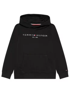 Tommy Hilfiger Bluza Essential Hoody KS0KS00213 Czarny Regular Fit - Bluzy dla chłopców - miniaturka - grafika 1