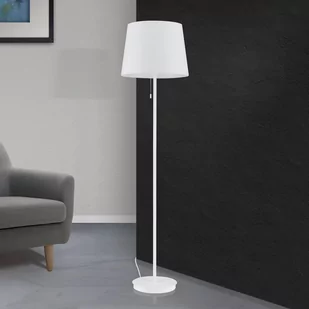 Tekstylna lampa stojąca Ludwig, biała - Lampy stojące - miniaturka - grafika 2