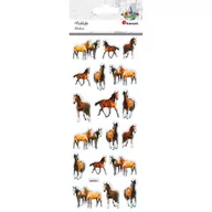 Zabawki kreatywne - Naklejki wypukłe miękkie konie 18szt - miniaturka - grafika 1