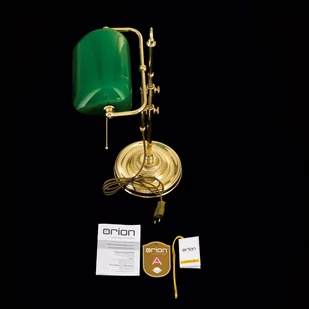 Lampa bankierska Harvard, mosiądz/zielona - Lampy stojące - miniaturka - grafika 4