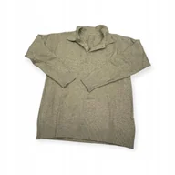 Swetry męskie - Sweter męski M Old Money Szarobeżowy z kołnierzem Guziki Klasyka - miniaturka - grafika 1