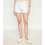 Spodenki damskie - GUESS Lniane szorty | Regular Fit - miniaturka - grafika 1