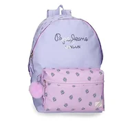 Torby na laptopy - Pepe jeans Becca Plecak na laptopa Podwójna komora adaptacyjna do wózka Fioletowy 31x44x17,5 cm Poliester 23,87L, Fioletowy, Talla única, Plecak na laptopa Podwójny schowek do wózka - miniaturka - grafika 1