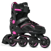 Rolki - Rolki Regulowane Raven Pulse Black/Fuchsia 37-40 - miniaturka - grafika 1