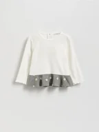 Bluzki dla niemowląt - Reserved - Koszulka z falbanką - wielobarwny - miniaturka - grafika 1