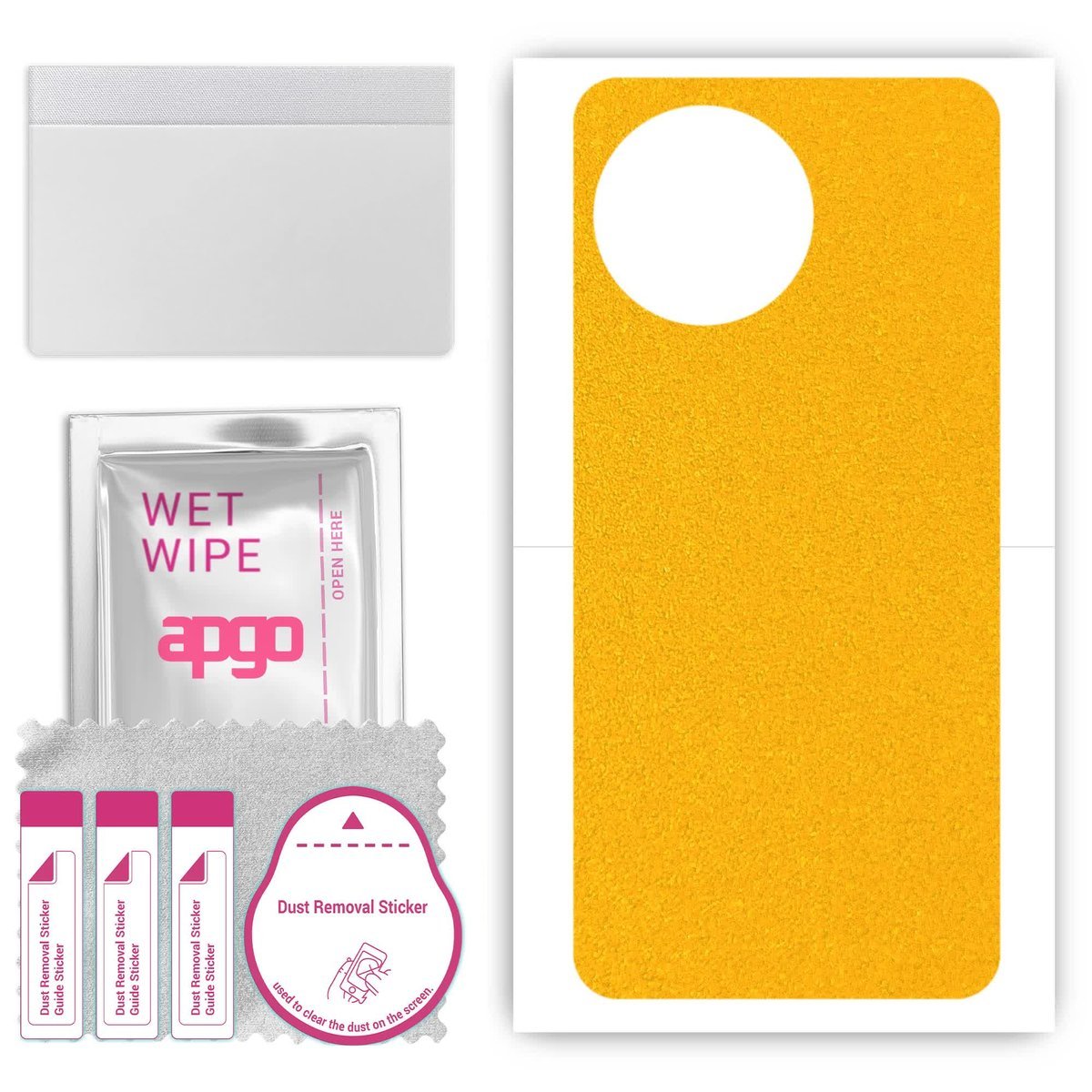 Folia naklejka skórka strukturalna na TYŁ do TCL 50 XL 5G - Żółty Pastel Matowy - apgo SKINS