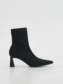 Botki damskie - Reserved - Botki na obcasie - czarny - miniaturka - grafika 1