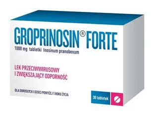 GEDEON RICHTER Groprinosin Forte 1000 mg x 30 tabl | DARMOWA DOSTAWA OD 199 PLN! - Przeziębienie i grypa - miniaturka - grafika 1