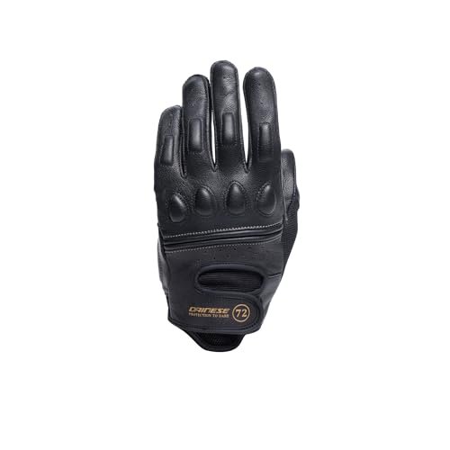 DAINESE - Blackjack 2 Gloves Wmn skórzane rękawiczki motocyklowe w stylu vintage, damskie czarno-czarne, XS