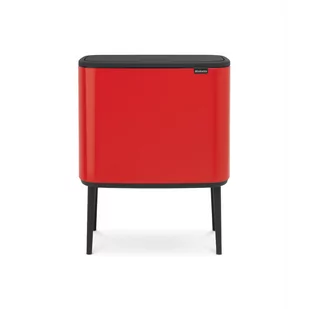 Brabantia Kosz Bo Touch Bin, 2 komory, czerwony, 11 + 23 l - Kosze na śmieci - miniaturka - grafika 1