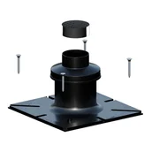 Kominy i akcesoria - Onnline Płyta dachowa płaska PP DN80mm - miniaturka - grafika 1