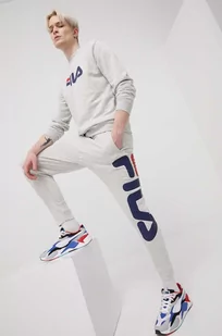Fila spodnie męskie kolor szary melanżowe - Spodnie męskie - miniaturka - grafika 1