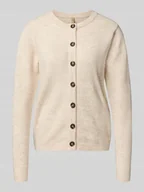 Swetry damskie - Kurtka z dzianiny z okrągłym dekoltem model ‘ORLEAN’ - miniaturka - grafika 1