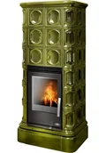 Piece wolnostojące - ABX Piecyk kaflowy Kaledonie KP I. z płaszczem wodnym - Zielony - miniaturka - grafika 1