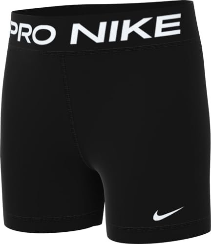 Nike Dziewczęce spodenki G Np Df 5In Szorty, Czarne/Białe, FB1081-010, XL