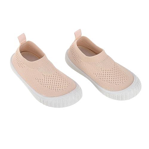 LÄSSIG Dziecięce buty typu sneaker, wsuwane, antypoślizgowe, podeszwa/uniwersalne trampki, pudrowe różowe, rozmiar: 23, Rosa, 23