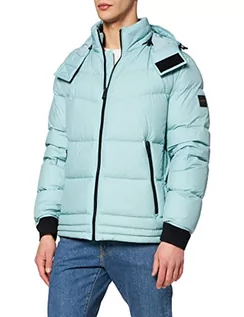 Kurtki męskie - BOSS Męska kurtka puchowa Otu Regular-Fit z wodoodpornego materiału Ripstop, Turquoise/Aqua440, 54 - grafika 1