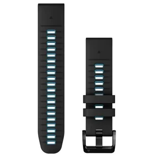 Garmin QuickFit 22 silikon (czarny/błękitny) - Akcesoria do zegarków - miniaturka - grafika 1