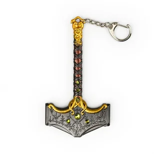 Młot Thora Mjolnir Wysoka jakość 20 cm Brelok God Of War - Wisiorki - miniaturka - grafika 1