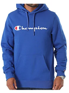 BLUZA CHAMPION z kapturem 220253-BS008 niebieska bawełniana M - Bluzy męskie - miniaturka - grafika 1