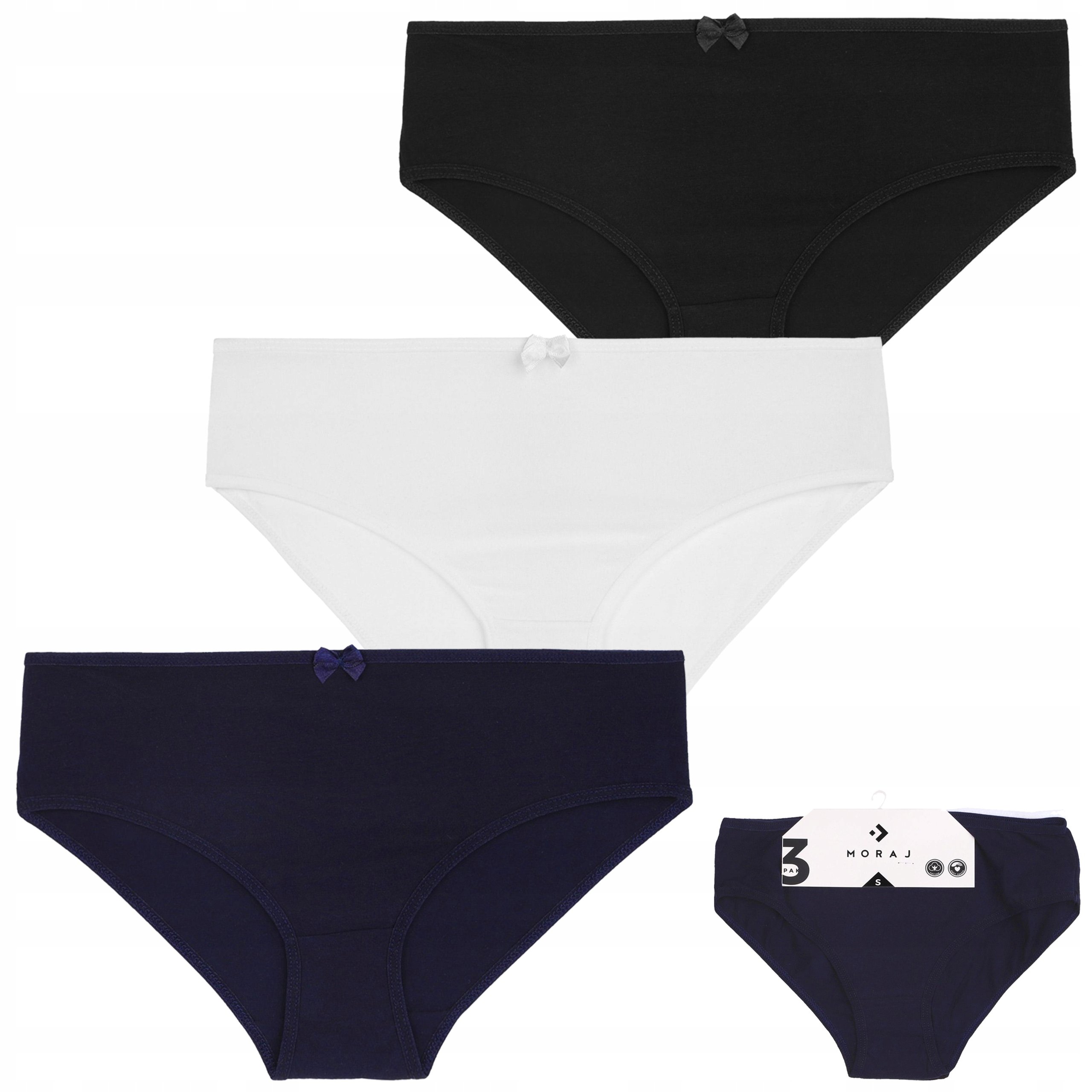 Moraj Delikatne Bawełniane Majtki Figi Bikini damskie 3-Pak 301-002 2XL