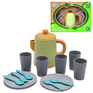 Zabawy w naśladowanie dorosłych - Zestaw kuchenny - kubki, talerzyki - 17 elementów - miniaturka - grafika 1