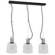 Lampy sufitowe - Luminex Banco 1750 Lampa wisząca zwis 3x60W E27 Czarny/Chrom/Transparentny - miniaturka - grafika 1