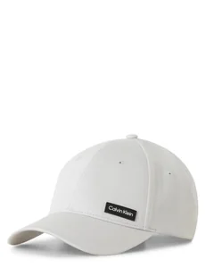 Calvin Klein Czapka męska Mężczyźni Bawełna biały jednolity, ONE SIZE - Czapki męskie - miniaturka - grafika 1