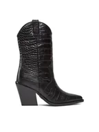 Botki damskie - Bronx Kowbojki Western 34125-ED Czarny - miniaturka - grafika 1
