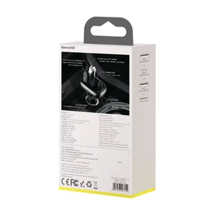 Baseus Transmiter FM Bluetooth 5.0 ładowarka samochodowa PPS Quick Charge QC4.0 Power Delivery USB Typ C / micro SD 5A 36W czarny (CCTM-B01) - Transmitery FM - miniaturka - grafika 25
