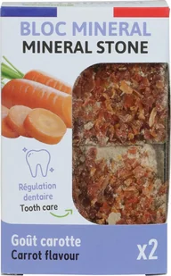ZOLUX Kostka mineralna dla małych ssaków NUTRIMEAL 3 z marchewką 2 x 200g - Witaminy i odżywki dla gryzoni - miniaturka - grafika 1